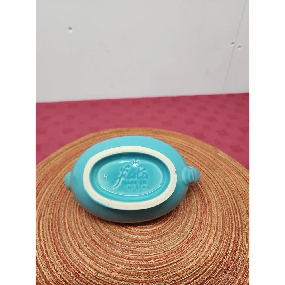Vintage Fiesta Turquoise Gravy Boat Homer Laughlin 2005 Never Used Made In USA
